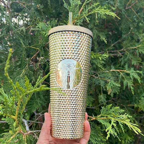 Starbucks Other - Philippines 2022 Release!! Starbucks Gold Metallic Chrome Studded Bling Tumbler